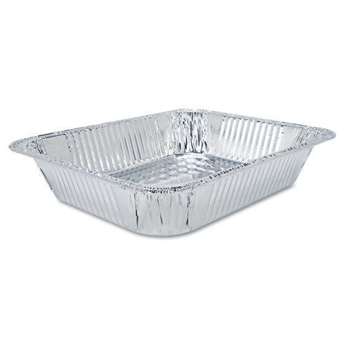 Image of HFA® Aluminum Steam Table Pans, Half-Size Shallow, 1.69" Deep, 10.38 x 12.75, 100/Carton