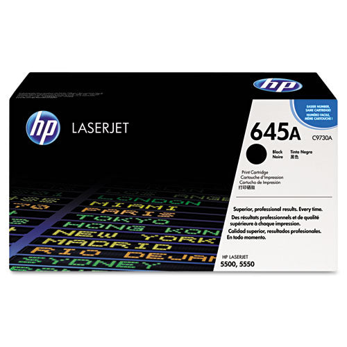 Image of HP HP 645a, (c9730a) Black Original Laserjet Toner Cartridge