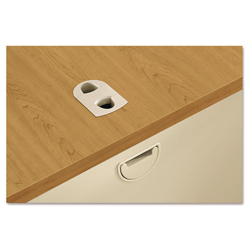 Image of HON® 38000 Series Double Pedestal Desk, 72" X 36" X 29.5", Harvest/putty