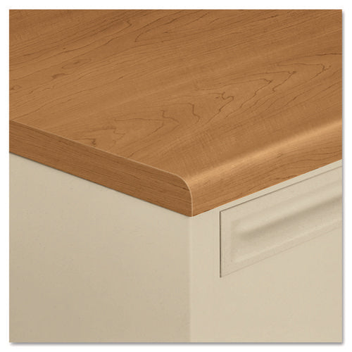 Image of HON® 38000 Series Left Pedestal Desk, 72" X 36" X 29.5", Harvest/putty