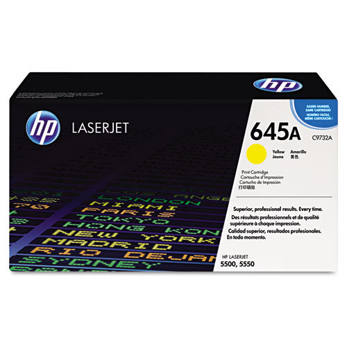 Image of HP HP 645a, (c9732a) Yellow Original Laserjet Toner Cartridge