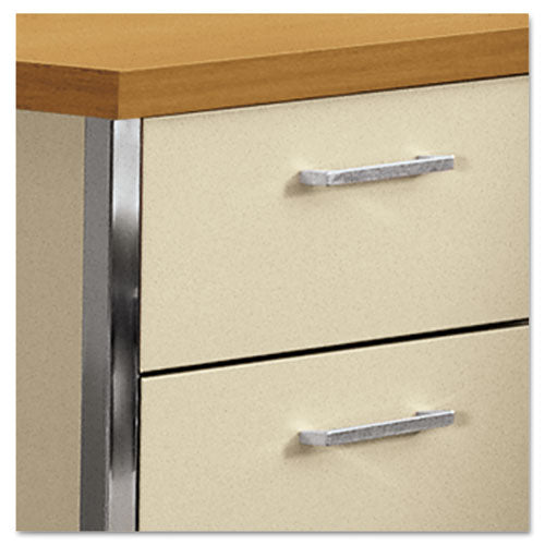 Image of HON® 34000 Series Double Pedestal Desk, 60" X 30" X 29.5", Harvest/putty