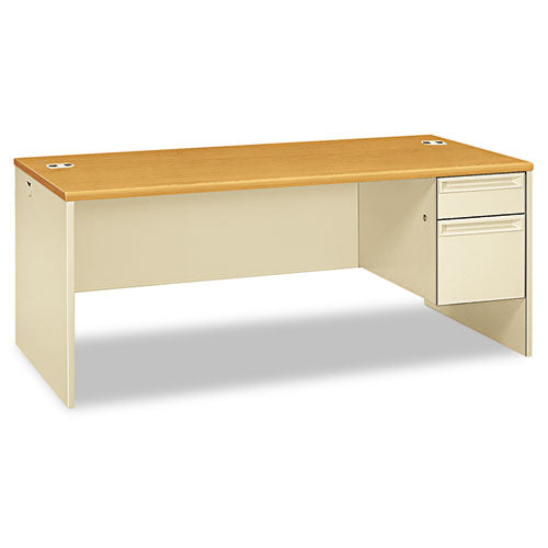 Image of HON® 38000 Series Right Pedestal Desk, 72" X 36" X 29.5", Harvest/putty