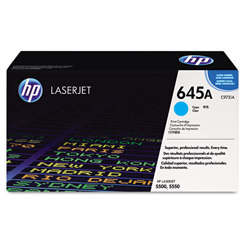 Image of HP HP 645a, (c9731a) Cyan Original Laserjet Toner Cartridge