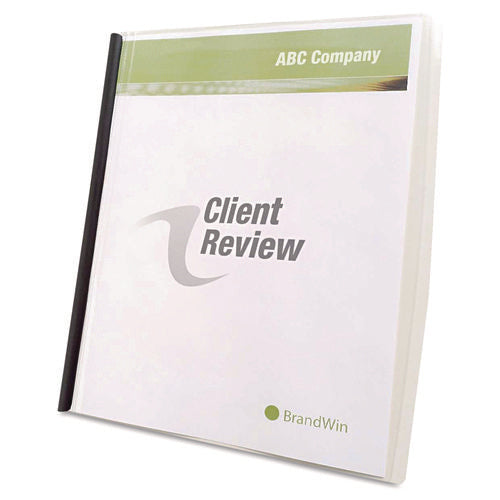 Image of GBC® Slide 'n Bind Report Cover, Swing Clip, 8.5 X 11, Frosted/clear, 10/pack