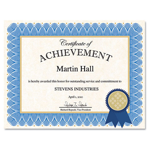 Image of Geographics® Certificate Kit, 8.5 X 11, Blue Spiral With Blue Border