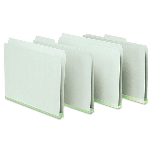 Image of Pendaflex® Pressboard Expanding File Folders, 1/3-Cut Tabs: Assorted, Letter Size, 1" Expansion, Green, 25/Box