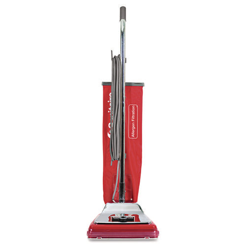 Image of Sanitaire® Tradition Upright Vacuum Sc888k, 12" Cleaning Path, Chrome/red