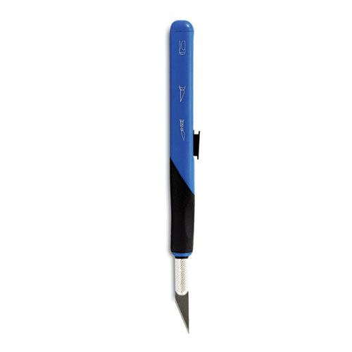 Image of X-ACTO® Retract-A-Blade Knife, #11 Blade, 5.25" Plastic Handle, Blue/Black