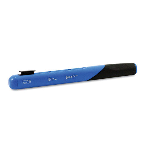 Image of X-ACTO® Retract-A-Blade Knife, #11 Blade, 5.25" Plastic Handle, Blue/Black