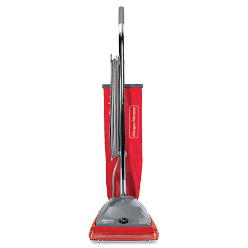 Image of Sanitaire® Tradition Upright Vacuum Sc688a, 12" Cleaning Path, Gray/red