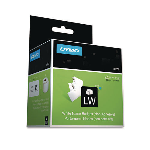 Image of DYMO® Name Badge Insert Labels, 2.43" x 4.18", White, 250 Labels/Box