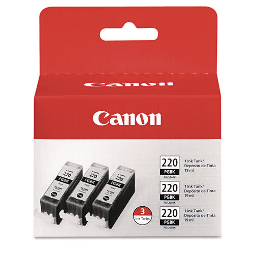 Image of Canon® 2945b004 (pgi-220) Ink, Black, 3/pack