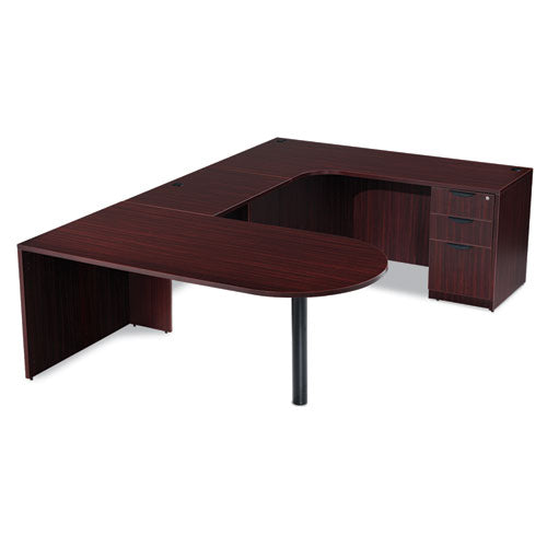 Image of Alera® Alera Valencia Series D-Top Desk, 71" X 35.5" X 29.63", Mahogany