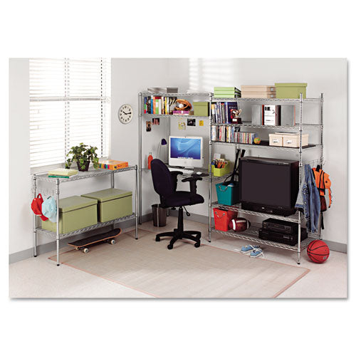 Image of Alera® NSF Certified Industrial Four-Shelf Wire Shelving Kit, 48w x 18d x 72h, Silver