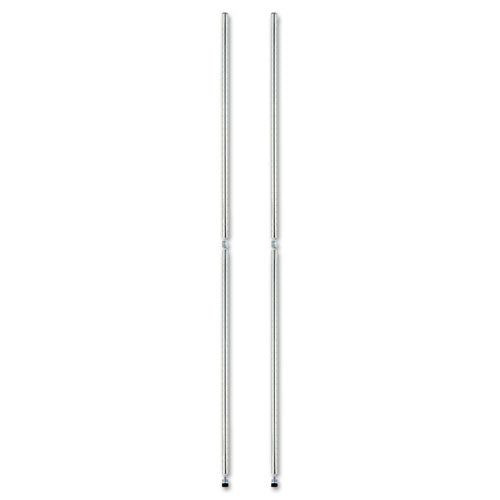 Image of Alera® Stackable Posts For Wire Shelving, 36" High, Silver, 4/pack