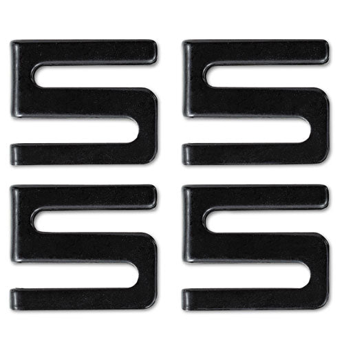 Image of Alera® Wire Shelving S Hooks, Metal, Black, 4 Hooks/pack