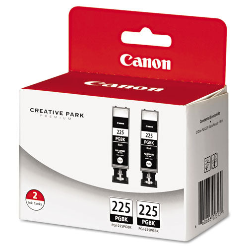 Image of Canon® 4530b007aa (pgi-225) Ink, Black, 2/pack