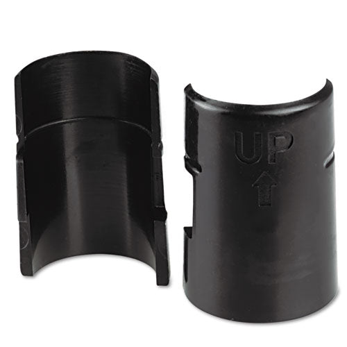 Image of Alera® Wire Shelving Shelf Lock Clips, Plastic, Black, 4 Clips/pack