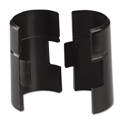 Image of Alera® Wire Shelving Shelf Lock Clips, Plastic, Black, 4 Clips/pack