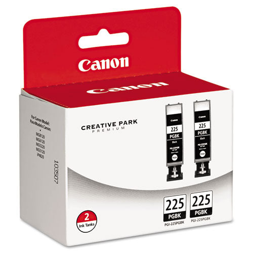 Image of Canon® 4530b007aa (pgi-225) Ink, Black, 2/pack
