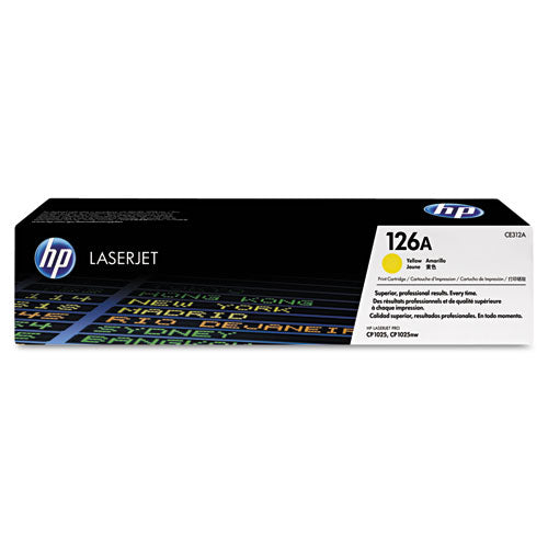 Image of HP HP 126a, (ce312a) Yellow Original Laserjet Toner Cartridge
