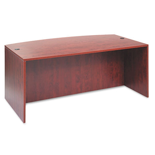 Image of Alera® Alera Valencia Series Bow Front Desk Shell, 71" X 41.38" X 29.63", Medium Cherry