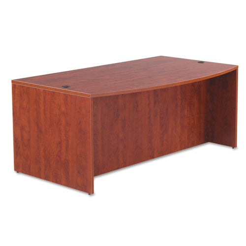 Image of Alera® Alera Valencia Series Bow Front Desk Shell, 71" X 41.38" X 29.63", Medium Cherry