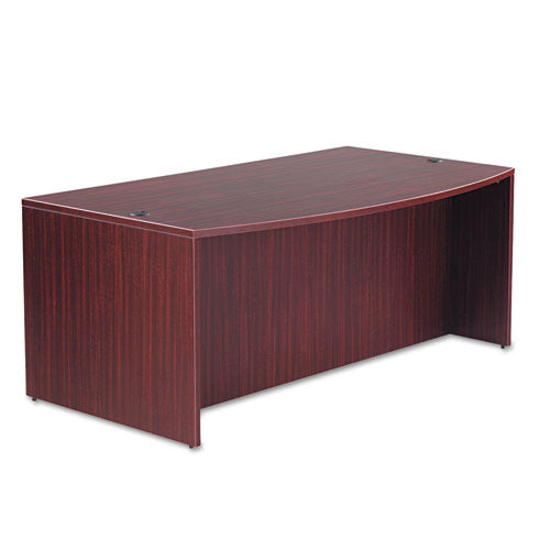Image of Alera® Alera Valencia Series Bow Front Desk Shell, 71" X 41.38" X 29.63", Mahogany