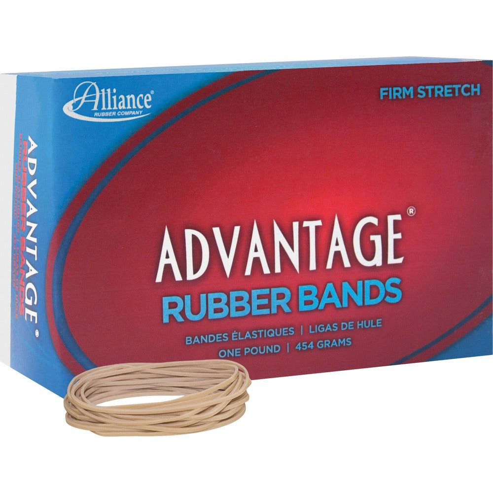 Image of Alliance Rubber Company Rubber Bands, Size 19, 1 lb., 3-1/2"x1/16",1250BX, Natural