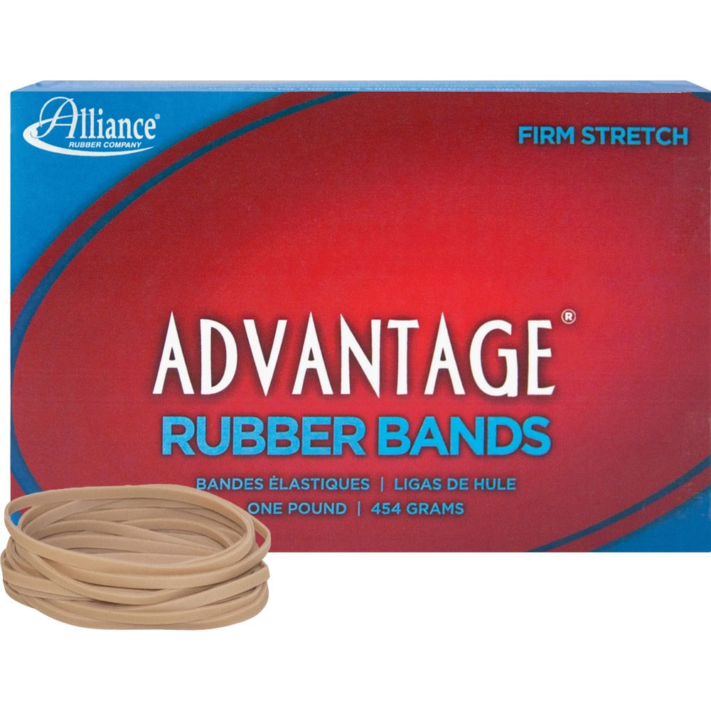 Image of Alliance Rubber Company Rubber Bands, Size 33, 1 lb., 3-1/2"x1/8", 600BX, Natural