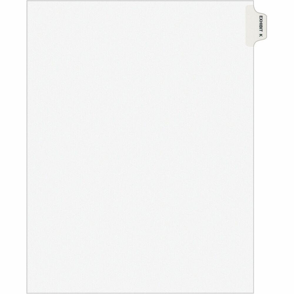 Image of Avery Index Dividers, "K", Side Tab, 8-1/2"x11", 25/PK, WE