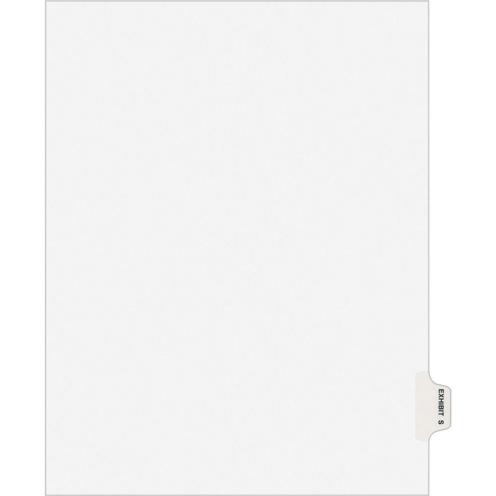 Image of Avery Index Dividers, "S", Side Tab, 8-1/2"x11", 25/PK, WE