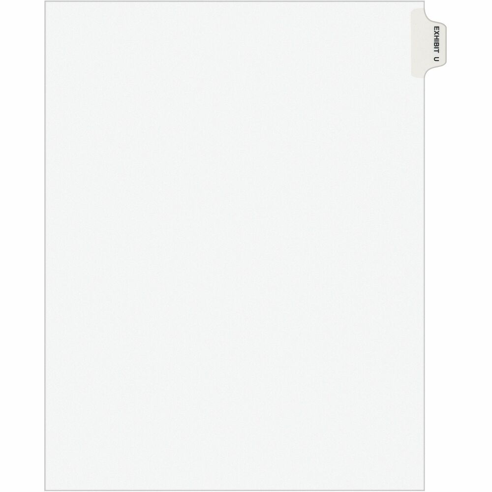 Image of Avery Index Dividers, "U", Side Tab, 8-1/2"x11", 25/PK, WE