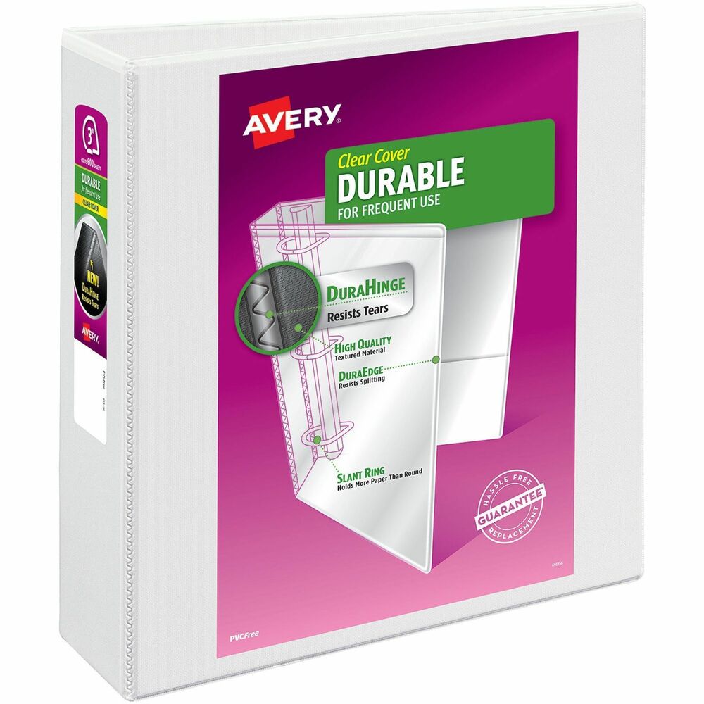 Image of Avery View Binder, 3" Capacity, 11"x8-1/2", White