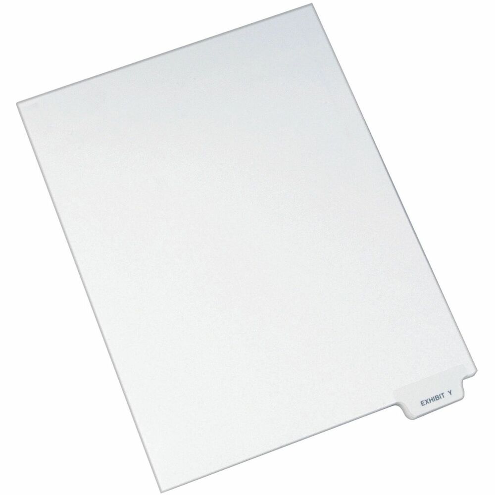 Image of Avery Divider, "Exhibit Y", Bottom Tab, 8-1/2"x11", 25/PK, White