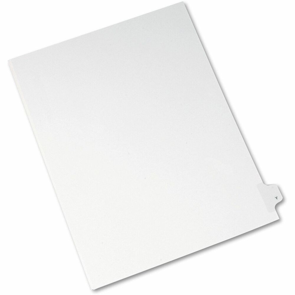 Image of Avery Index Dividers, "Y", Side Tab, 8-1/2"x11", 25PK, White