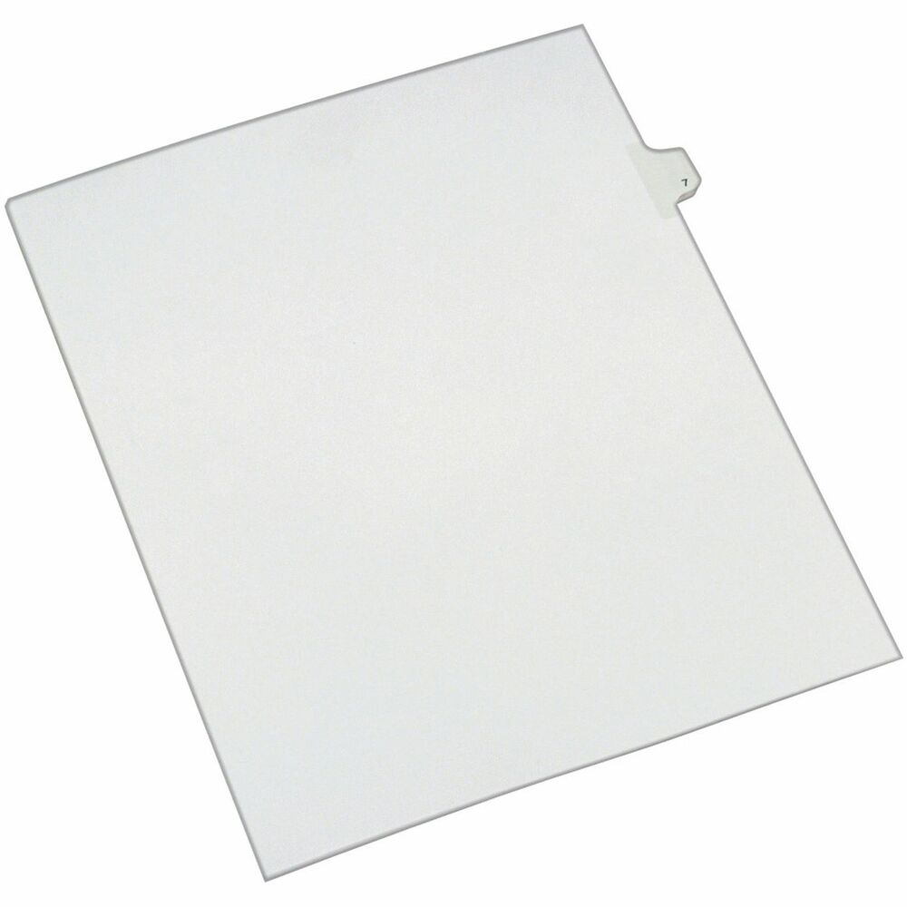 Image of Avery Index Dividers, Side Tab 7 - 1/25 Cut, 8-1/2"x11", 25/PK, WE