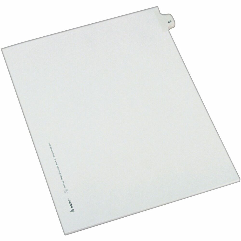 Image of Avery Index Dividers,Side Tab 24 - 1/25 Cut,8-1/2"x11",25/PK,WE