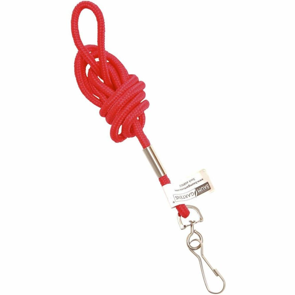 Image of Baumgartens Standard Lanyard, With Hook, 36" L, Nylon, Red