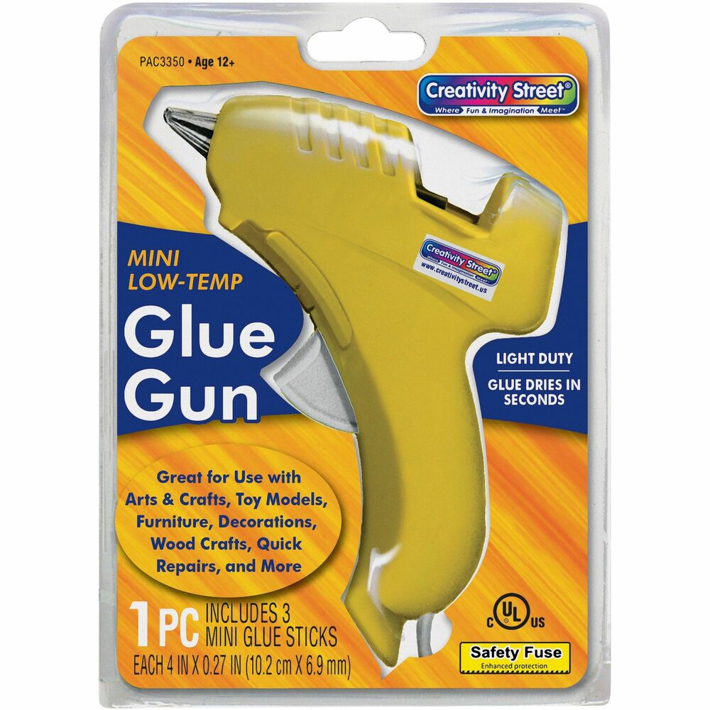 Image of Pacon Glue Gun, Trigger Style, w/3 Clear Glue Sticks, YW
