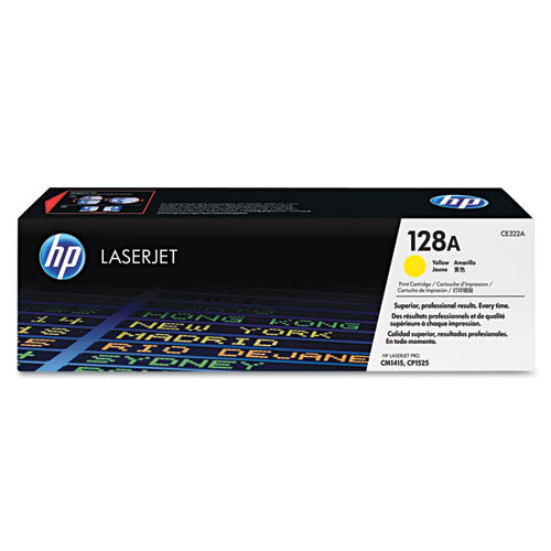 Image of HP HP 128a, (ce322a) Yellow Original Laserjet Toner Cartridge