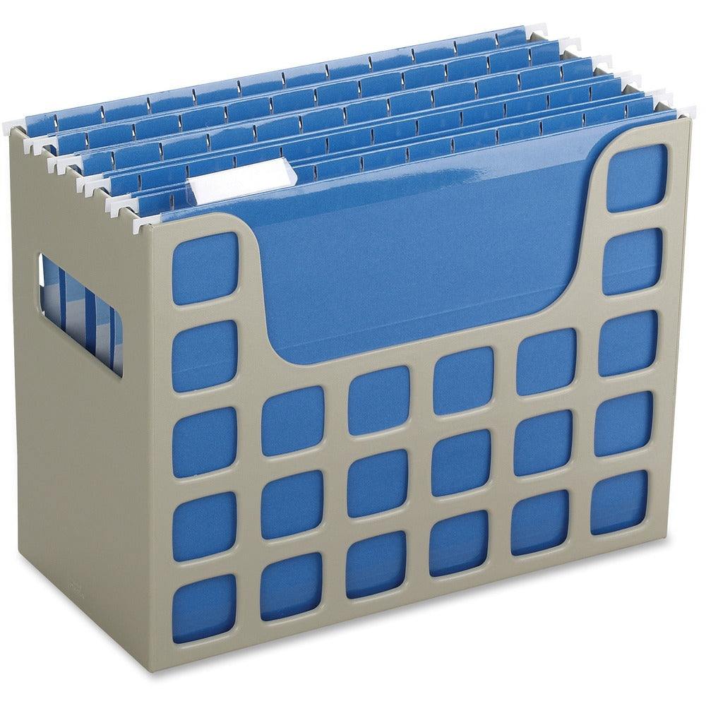Image of Pendaflex Desktop File, w/Hanging Folders, 12-1/4"x 6"x 9-1/2", Putty