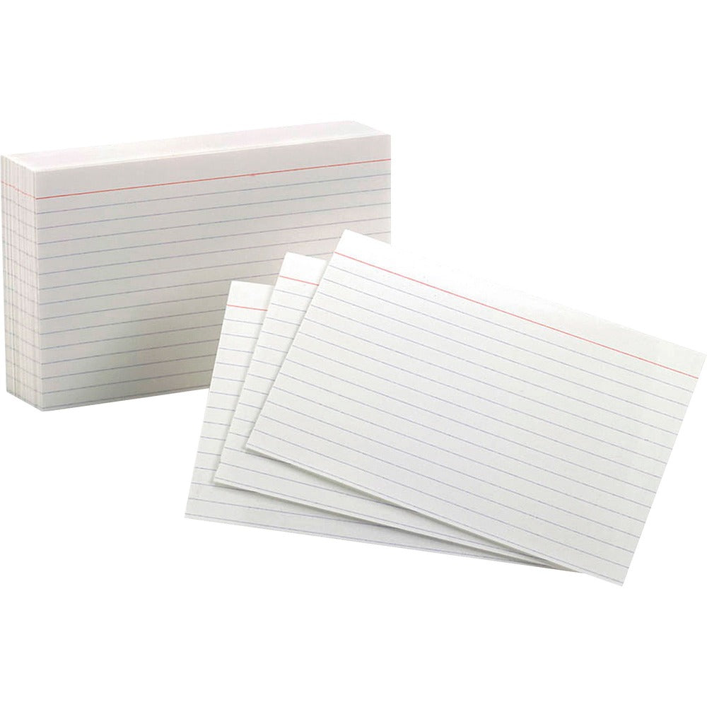 Image of Oxford Index Cards, Ruled, 8 Pt., 85 lb., 4"x6", 100/PK, White
