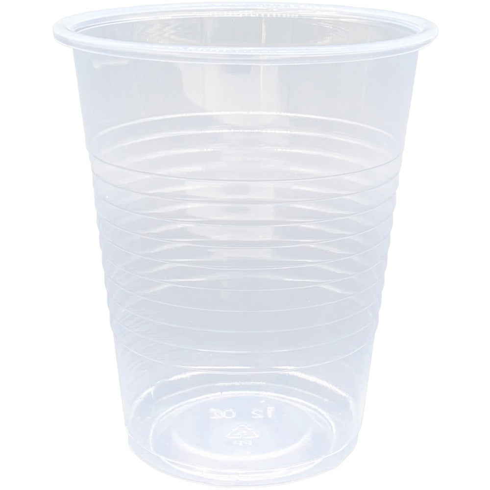 Image of Genuine Joe Cup, Plastic, 12oz, 100/PK, 10/CT, Translucent