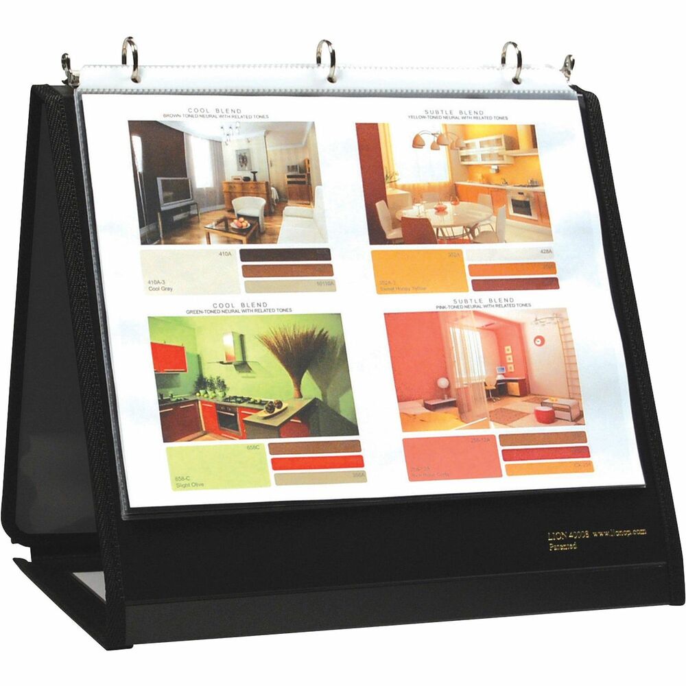 Image of Lion Ring Binder Easel, 3/4" Cap, Horizontal, 11"x8-1/2", Black
