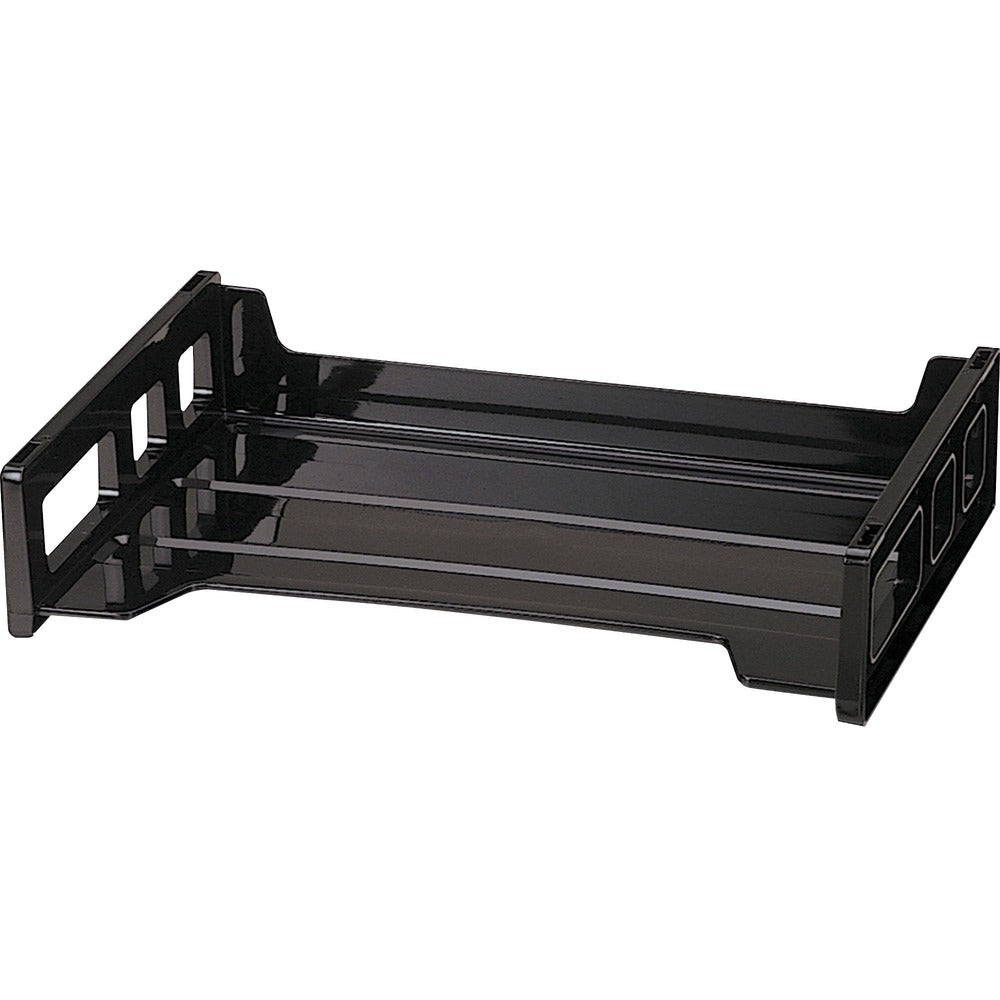 Image of Officemate Side Loading Stackable Desk Tray, 13-3/16"x9"x2-3/4", BK