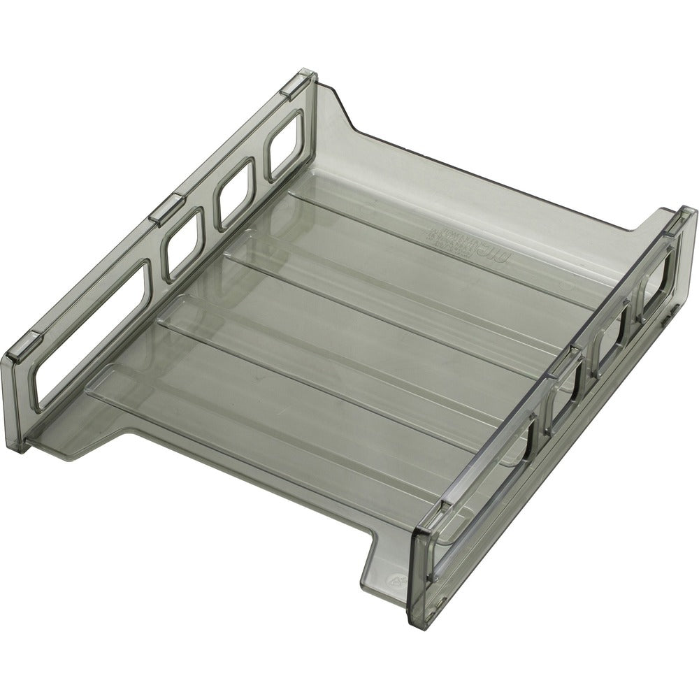 Image of Officemate Letter Tray, Front Load, 10-1/2"x12-1/2"x2-7/8", Smoke