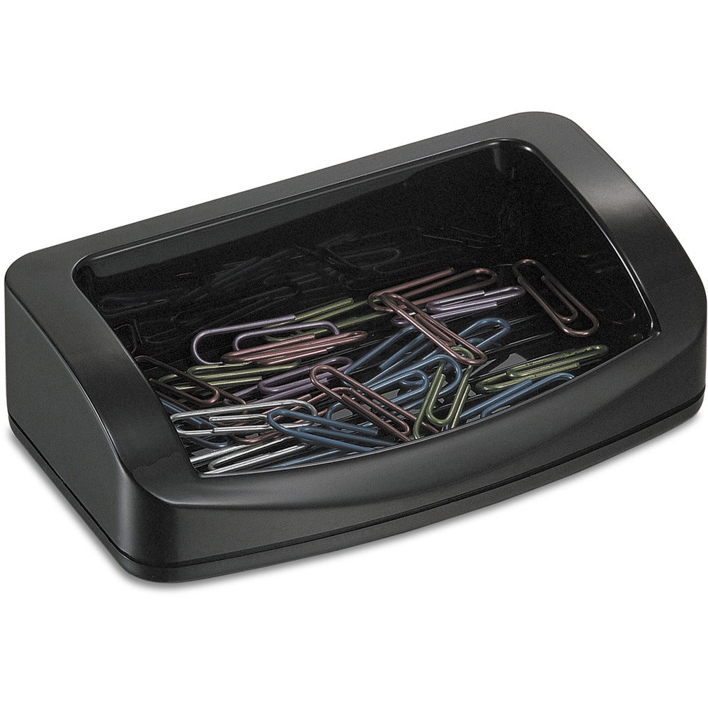 Image of Officemate Business Card/Clip Holder, 4-3/4"x2-3/4"x1-3/8", Black