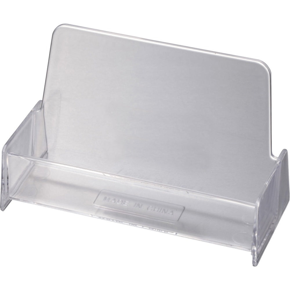 Image of Officemate Business Card Holder, 3-7/8"x1-7/8"x2-3/8", Clear